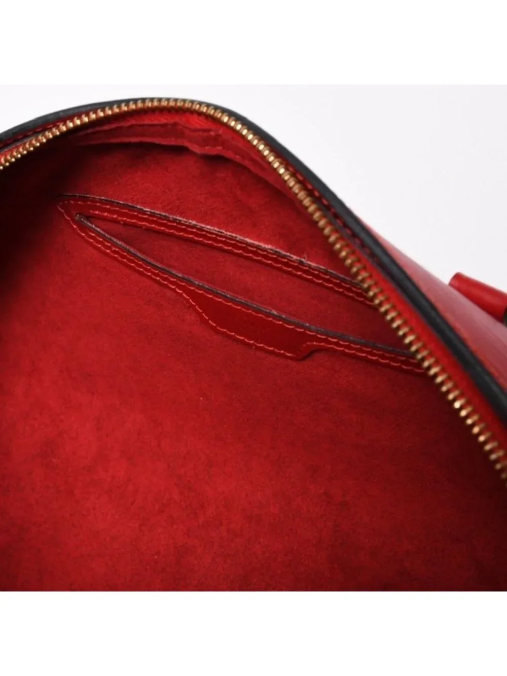 Louis Vuitton Tote Bag Epi Soufflot Red Gold